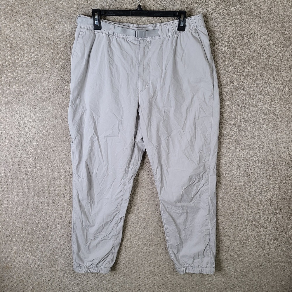 Uniqlo‎ Pants Mens L Gray Heattech Jogger Belted Thermal Lined Outdoor Casual